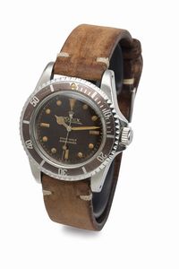 ROLEX : Raro Submariner ref 5512 Cornino in acciaio con ghiera girevole e quadrante gilt virati al marrone  - Asta Orologi da Polso - Associazione Nazionale - Case d'Asta italiane