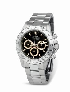 ROLEX : Daytona El Primero ref 16520 cronografo automatico, cassa in acciaio con quadrante nero, tre contatori e lunetta tachimetrica, accompagnato da scatola e garanzia  - Asta Orologi da Polso - Associazione Nazionale - Case d'Asta italiane