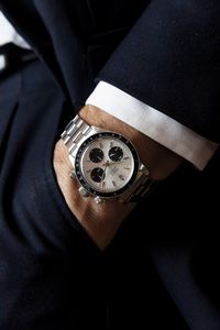 ROLEX : Raro Cosmograph Daytona ref 6263 in acciaio tasti a vite, carica manuale, ghiera tachimetrica in bachelite, quadrante argent, contatori neri e bracciale Oyster  - Asta Orologi da Polso - Associazione Nazionale - Case d'Asta italiane