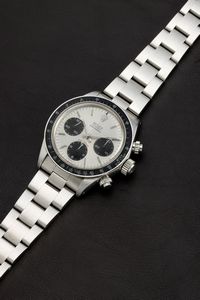 ROLEX : Raro Cosmograph Daytona ref 6263 in acciaio tasti a vite, carica manuale, ghiera tachimetrica in bachelite, quadrante argent, contatori neri e bracciale Oyster  - Asta Orologi da Polso - Associazione Nazionale - Case d'Asta italiane