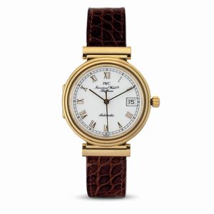 IWC - Elegante Da Vinci in oro giallo 18k con cassa a cerniera e fondo a vista, anse snodate e movimento automatico