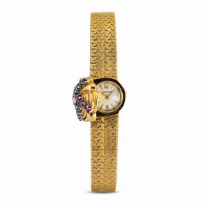 Jaeger-LeCoultre - Elegante e raffinato Montres  secret in oro giallo 18k con brillanti e pietre dure a carica manuale