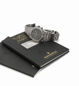 AUDEMARS PIGUET : Affascinante e sportivo Royal Oak Chrono 25860ST in acciaio con quadrante Blu virato antracite tre contatori e datario ad ore 5  - Asta Orologi da Polso - Associazione Nazionale - Case d'Asta italiane