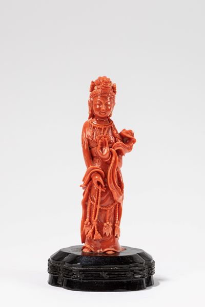 ☼FIGURA IN CORALLO  - Asta Arte Orientale  - Associazione Nazionale - Case d'Asta italiane