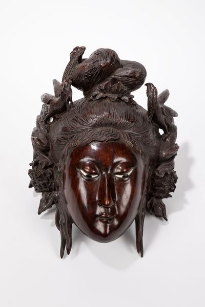 MASCHERA IN LEGNO  - Asta Arte Orientale  - Associazione Nazionale - Case d'Asta italiane