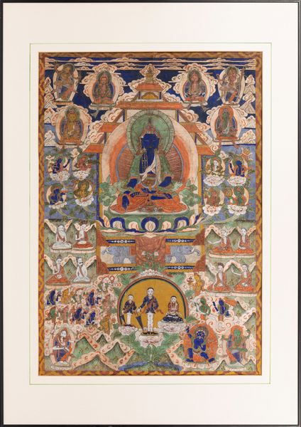 THANGKA IN COTONE RAFFIGURANTE IL BUDDHA TRASCENDENTE AKSOBHYA  - Asta Arte Orientale  - Associazione Nazionale - Case d'Asta italiane