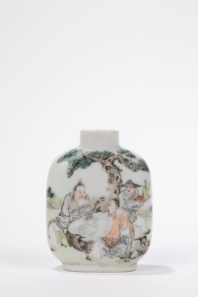 SNUFF BOTTLE IN PORCELLANA QIANJIANG FIRMATA DA HONG BUYU  - Asta Arte Orientale  - Associazione Nazionale - Case d'Asta italiane