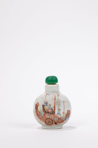 SNUFF BOTTLE IN PORCELLANA FAMIGLIA ROSA  - Asta Arte Orientale  - Associazione Nazionale - Case d'Asta italiane