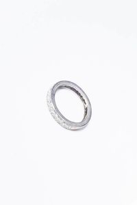 ANELLO - Peso gr 3 8 Misura 11 (51) in oro bianco  mezza fede  con quattordici diamanti taglio brillante per totali ct  [..]