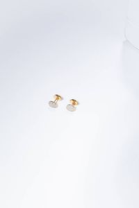 POMELLATO - Peso gr 3 2 Coppia di orecchini in oro rosa e bianco  firmati Pomellato modello Sabbia con diamanti taglio brillante  [..]