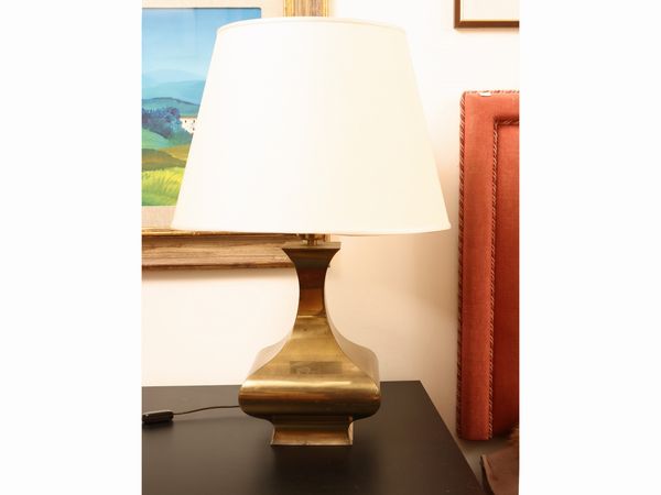 Lampada da tavolo in ottone  - Asta 	 Una casa fiorentina. Tra tradizione e modernit Arte moderna e contemporanea Raccolta di dipinti moderni e Design - II  - Associazione Nazionale - Case d'Asta italiane