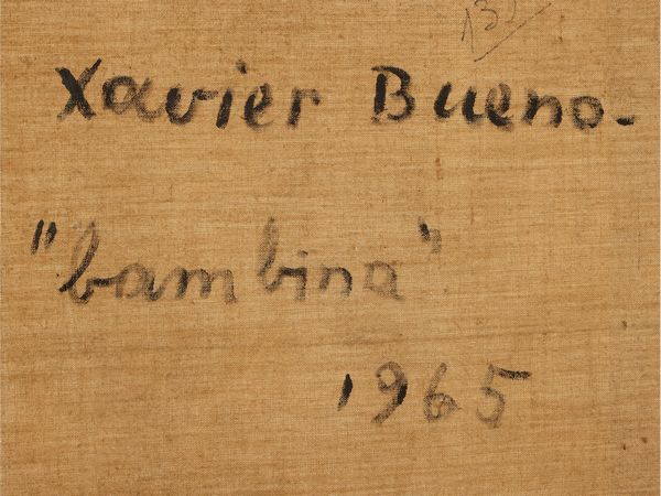 Xavier Bueno : Bambina 1965  - Asta 	 Una casa fiorentina. Tra tradizione e modernit Arte moderna e contemporanea Raccolta di dipinti moderni e Design - II  - Associazione Nazionale - Case d'Asta italiane