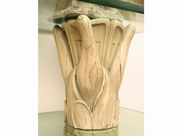 Consolle in legno laccato ad imitazione dell'avorio, attribuibile a Giovanni Gariboldi  - Asta 	 Una casa fiorentina. Tra tradizione e modernit Arte moderna e contemporanea Raccolta di dipinti moderni e Design - II  - Associazione Nazionale - Case d'Asta italiane