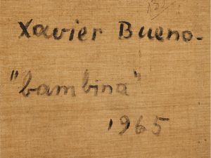 Xavier Bueno : Bambina 1965  - Asta 	 Una casa fiorentina. Tra tradizione e modernit Arte moderna e contemporanea Raccolta di dipinti moderni e Design - II  - Associazione Nazionale - Case d'Asta italiane