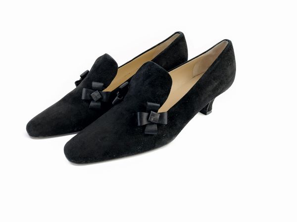 Prada, Scarpe in velluto nero  - Asta Vintagemania - Associazione Nazionale - Case d'Asta italiane