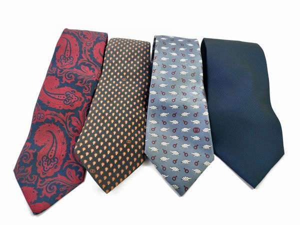 Gucci, Quattro cravatte in seta  - Asta Vintagemania - Associazione Nazionale - Case d'Asta italiane