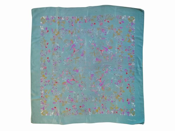 Christian Dior, Foulard in crpe di seta  - Asta Vintagemania - Associazione Nazionale - Case d'Asta italiane