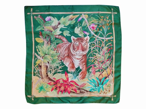 Gucci, Foulard in seta  - Asta Vintagemania - Associazione Nazionale - Case d'Asta italiane