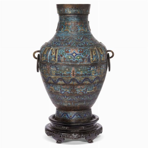 GRANDE VASO, CINA, DINASTIA QING, SEC. XIX-XX  - Asta Arte Orientale - Associazione Nazionale - Case d'Asta italiane