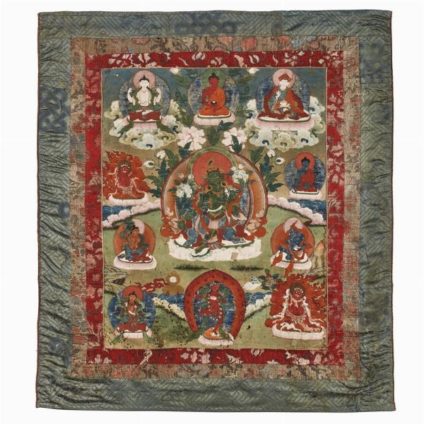 TANGKA, TIBET, SEC. XIX  - Asta Arte Orientale - Associazione Nazionale - Case d'Asta italiane