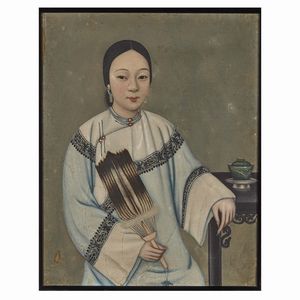 COPPIA DI PITTURE, CINA, DINASTIA QING, SEC. XIX  - Asta Arte Orientale - Associazione Nazionale - Case d'Asta italiane