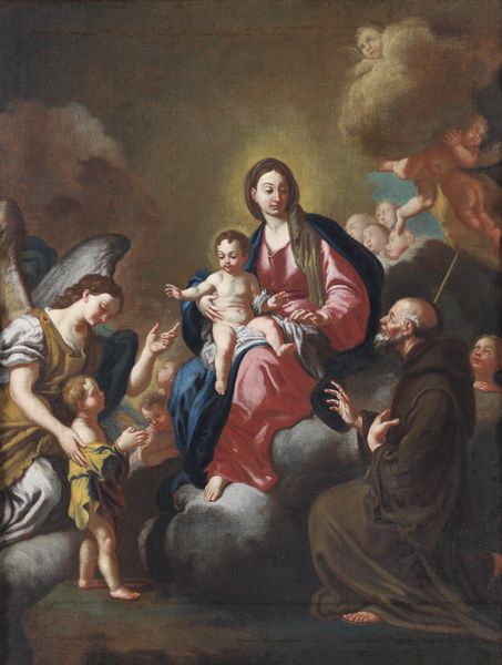 SOLIMENA FRANCESCO (1657 - 1747) : Ambito di. Madonna con Bambino e Santi  - Asta Asta 432 | ARTE ANTICA E DEL XIX SECOLO Tradizionale - Associazione Nazionale - Case d'Asta italiane