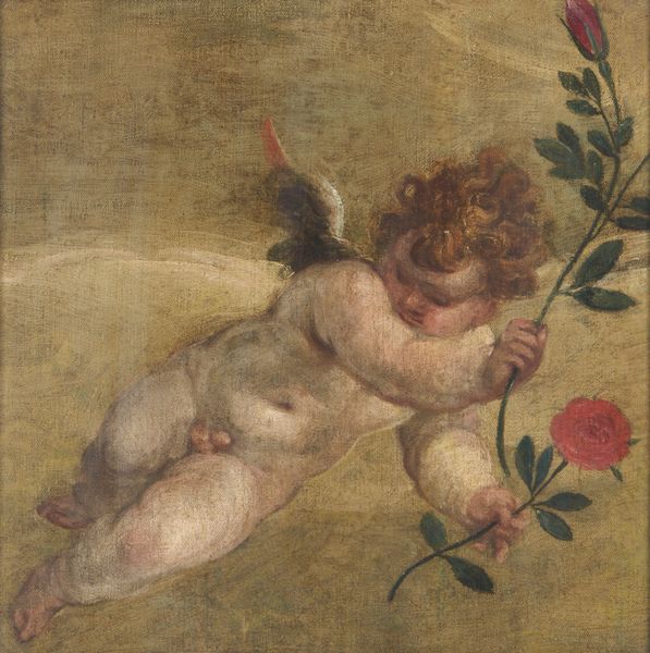 ARTISTA DEL XVIII SECOLO : Amorino con fiori  - Asta Asta 432 | ARTE ANTICA E DEL XIX SECOLO Tradizionale - Associazione Nazionale - Case d'Asta italiane