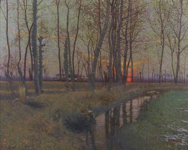 BORGONOVO GIOVANNI (1881 - 1975) : Tramonto dicembrino nella campagna milanese  - Asta Asta 432 | ARTE ANTICA E DEL XIX SECOLO Tradizionale - Associazione Nazionale - Case d'Asta italiane