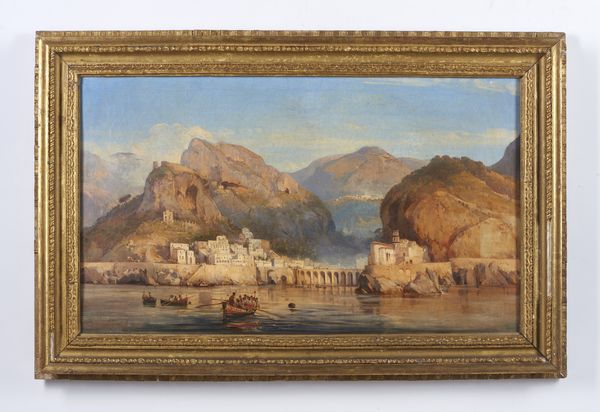 CARELLI GONSALVO (1818 - 1900) : Veduta di Atrani dal mare  - Asta Asta 432 | ARTE ANTICA E DEL XIX SECOLO Tradizionale - Associazione Nazionale - Case d'Asta italiane