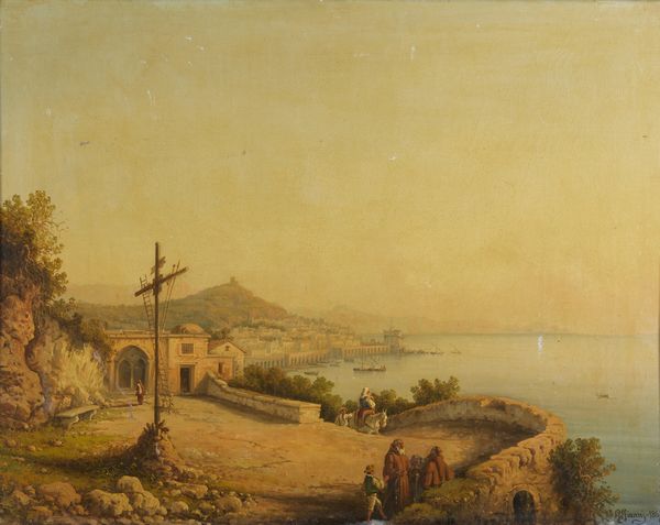 GIANNI GEROLAMO (1837 - 1895) : Veduta di Amalfi  - Asta Asta 432 | ARTE ANTICA E DEL XIX SECOLO Tradizionale - Associazione Nazionale - Case d'Asta italiane