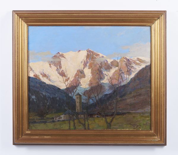 PELLEGATA ROMEO (1870 - 1946) : Il Monte Rosa da Macugnaga  - Asta Asta 432 | ARTE ANTICA E DEL XIX SECOLO Tradizionale - Associazione Nazionale - Case d'Asta italiane