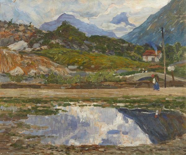 WOLF-FERRARI TEODORO (1876 - 1945) : Il Ponte sul Cordevole dopo un acquazzone  - Asta Asta 432 | ARTE ANTICA E DEL XIX SECOLO Tradizionale - Associazione Nazionale - Case d'Asta italiane