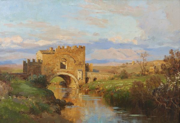 WUTTKE CARL (1849 - 1927) : Nella Campagna romana (Ponte Nomentano)  - Asta Asta 432 | ARTE ANTICA E DEL XIX SECOLO Tradizionale - Associazione Nazionale - Case d'Asta italiane