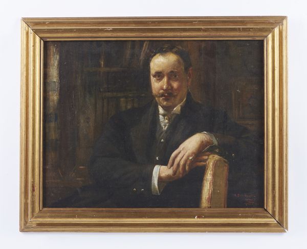 SALINAS  PABLO (1871 - 1946) : Ritratto di gentiluomo  - Asta Asta 432 | ARTE ANTICA E DEL XIX SECOLO Tradizionale - Associazione Nazionale - Case d'Asta italiane