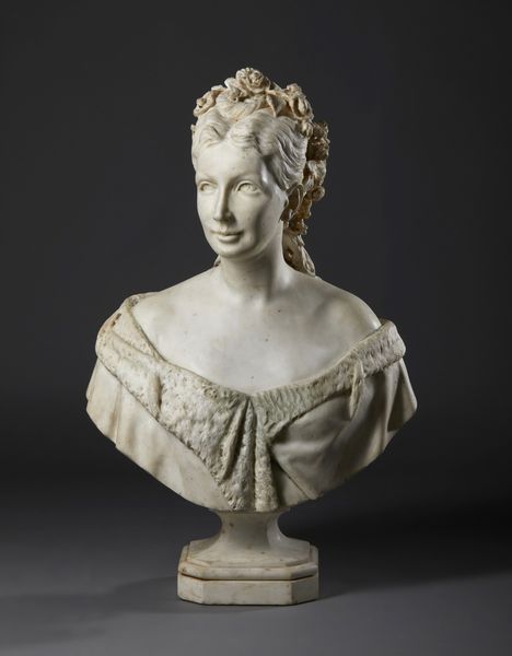 D'AFFRY, DUCHESSA DI CASTIGLIONE-COLONNA, DETTA 'MARCELLO' ADLE (1836 - 1879) : Busto di gentildonna con ghirlanda di fiori tra i capelli  - Asta Asta 432 | ARTE ANTICA E DEL XIX SECOLO Tradizionale - Associazione Nazionale - Case d'Asta italiane