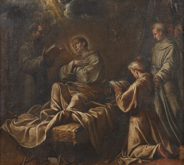 ARTISTA LOMBARDO DEL XVII SECOLO : Morte di Sant'Antonio da Padova  - Asta Asta 432 | ARTE ANTICA E DEL XIX SECOLO Tradizionale - Associazione Nazionale - Case d'Asta italiane