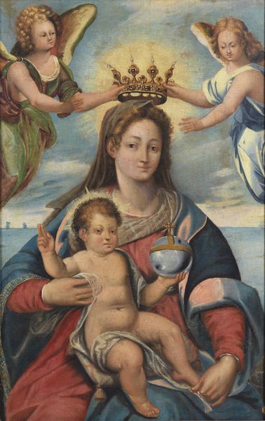 LOLMO GIAN PAOLO (1550 - 1595) : Madonna con Bambino incoronata da due angeli  - Asta Asta 432 | ARTE ANTICA E DEL XIX SECOLO Tradizionale - Associazione Nazionale - Case d'Asta italiane