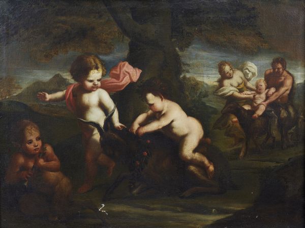 ARTISTA ITALIANO DEL XVII SECOLO : Giochi di putti e satiri  - Asta Asta 432 | ARTE ANTICA E DEL XIX SECOLO Tradizionale - Associazione Nazionale - Case d'Asta italiane