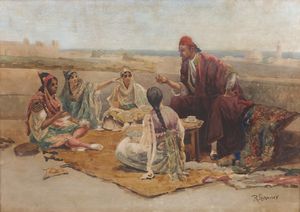 LEINWEBER ANTON ROBERT (1845 - 1921) - Sulla terrazza