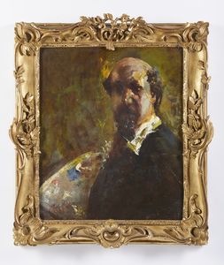 IROLLI VINCENZO (1860 - 1942) : Autoritratto  - Asta Asta 432 | ARTE ANTICA E DEL XIX SECOLO Tradizionale - Associazione Nazionale - Case d'Asta italiane