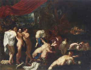 VON HAACHER HANS (1552 - 1615) : Il bagno di Diana  - Asta Asta 432 | ARTE ANTICA E DEL XIX SECOLO Tradizionale - Associazione Nazionale - Case d'Asta italiane