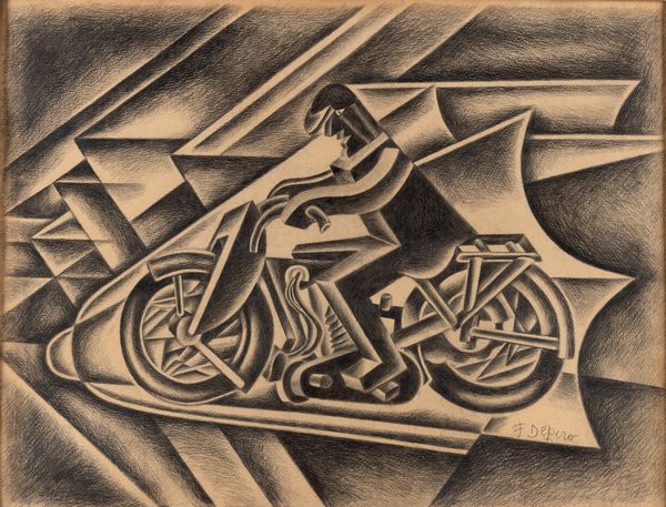 FORTUNATO DEPERO : Il motociclista  - Asta Arte Moderna e Contemporanea - Associazione Nazionale - Case d'Asta italiane