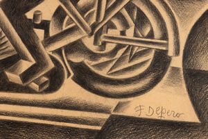 FORTUNATO DEPERO : Il motociclista  - Asta Arte Moderna e Contemporanea - Associazione Nazionale - Case d'Asta italiane