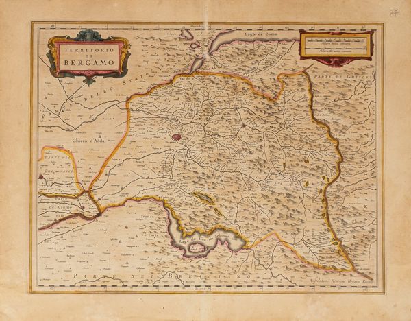 Henricus Hondius : Territorio di Bergamo.  - Asta Libri, Autografi e Stampe - Associazione Nazionale - Case d'Asta italiane