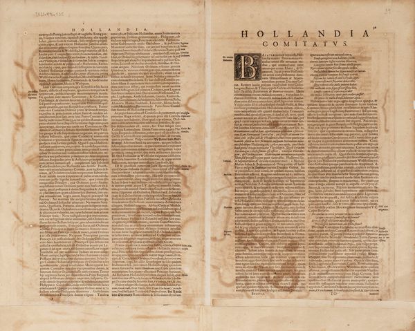 Comitatus Hollandiae. Nova Descritio ex optimis & novissimis Delineationibus designata.  - Asta Libri, Autografi e Stampe - Associazione Nazionale - Case d'Asta italiane