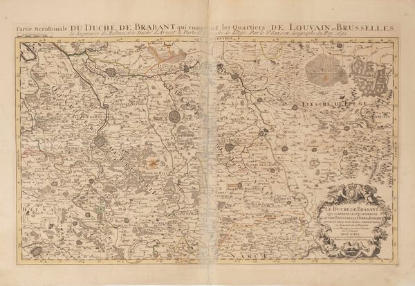 Nicolas Sanson : Le duch de Brabant qui comprend les Quartiers de Louvain, Brusselles, et Bosleduc.  - Asta Libri, Autografi e Stampe - Associazione Nazionale - Case d'Asta italiane