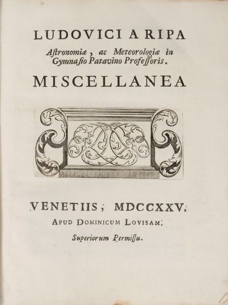 Ludovico  Ripa : Miscellanea  - Asta Libri, Autografi e Stampe - Associazione Nazionale - Case d'Asta italiane