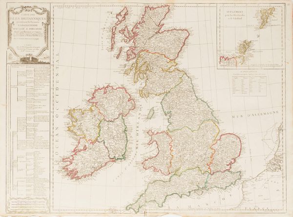 Gilles-Robert de Vaugondy : Carte des Isles Britanniques.  - Asta Libri, Autografi e Stampe - Associazione Nazionale - Case d'Asta italiane