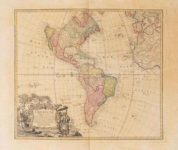 JOHANN BAPTIST HOMANN : Americae Mappa generalis.  - Asta Libri, Autografi e Stampe - Associazione Nazionale - Case d'Asta italiane