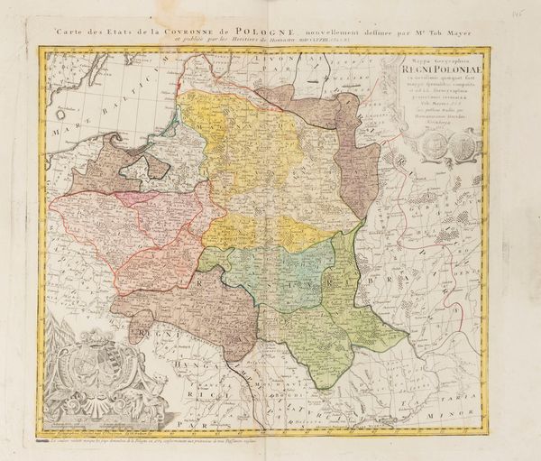 JOHANN BAPTIST HOMANN : Mappa Geographica Regni Poloniae ex novissimis quotquot sunt mappis specialibus composita at ad LL stereographica projectionis revocata a Tob. Mayero.  - Asta Libri, Autografi e Stampe - Associazione Nazionale - Case d'Asta italiane